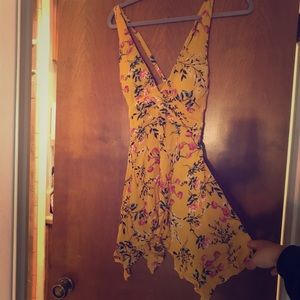 Yellow Floral Print HelloMolly Romper